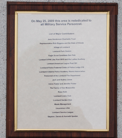 2009 Plaque
